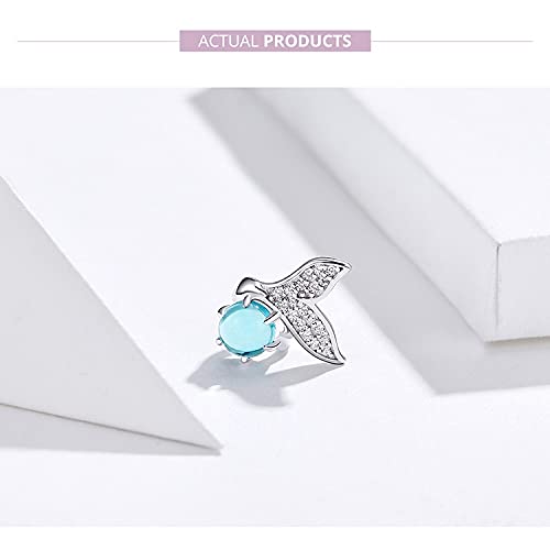 Dije compatible con pulseras y collares de plata de ley lágrimas sirena 4
