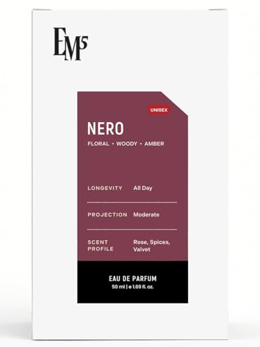 Image of EM5 Nero Unisex Perfume Spray for Men & Women | Spicy Rose Woody | EDP Strong & Long Lasting Fragrance | Luxury Gift for Men /Women