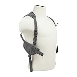 NcSTAR Vism Ambidextrous Horizontal Shoulder Holster/Double Magazine Holder/Urban Gray