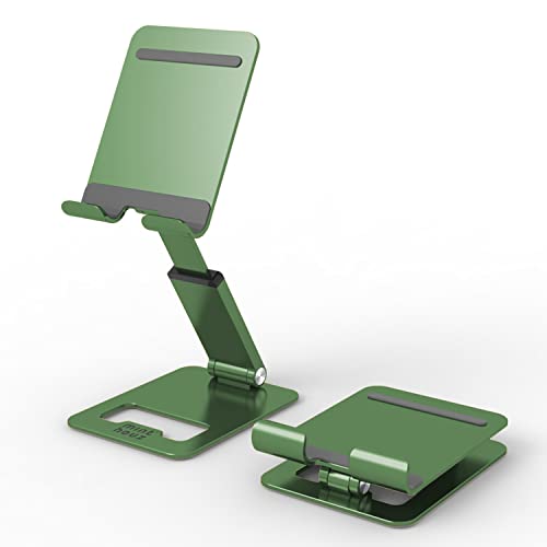 Minthouz Support de téléphone Portable en Aluminium, Extensible et Pliable pour Bureau Compatible avec iPhone 13 Pro Max Mini 12 11 et Tous Les Smartphones de 4,7 à 20,1 cm, Noir Cover