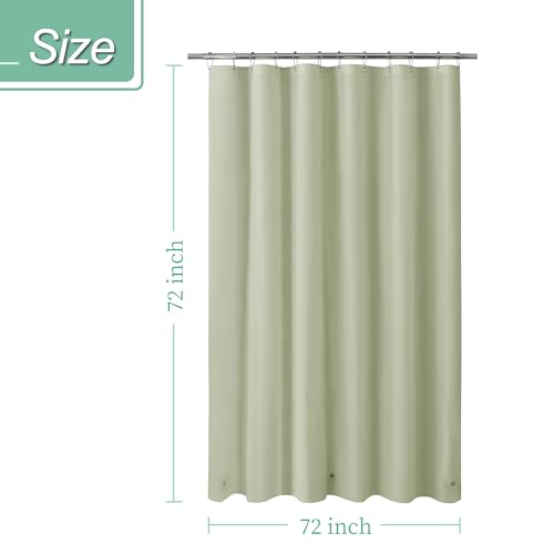 Image of Mrs Awesome Sage Shower Curtain Liner with 3 Magnets, 72x72 Premium Flexible Sturdy Plastic Shower Curtain for Bathroom Lightweight & Waterproof, Desert Sage
