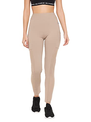 Clovia Women’s Snug Fit Ankle-Length High-Rise Active Tights With Powernet Panels For Rs. 379 @ 71 %