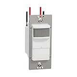 Square D by Schneider Electric Square D X Series PIR Motion Occupancy/Vacancy Sensor Light Switch, 10 Amp, Matte White (SQR73101WH)