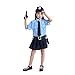 TOYANDONA mädchen polizeiuniform Kleid Handschellen spielzeugpistole Weste Kappe Polizistin Cosplay kostüm Requisiten Halloween Dress up zubehör für Kinder