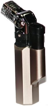 Octagon Single Flame Angle Torch Lighter Light Gunmetal