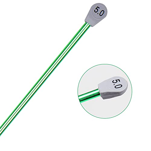 Coopay Aluminium Knitting Needles 5.0mm UK Size, Straight, 35cm Long, Lightweight, Non-Porous, Water-Resistant - Image 2
