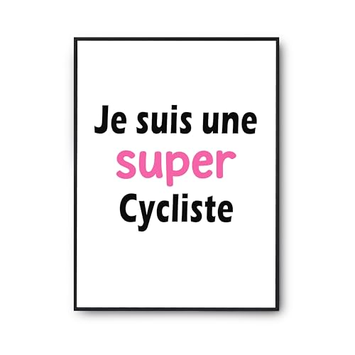Affiche Cycliste Humour Salon Bureau Poster Déco Fabriqué en France