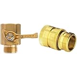 Dramm 12353 Heavy-Duty Brass Shut-Off Valve and 22729 Quick Disconnect Bundle