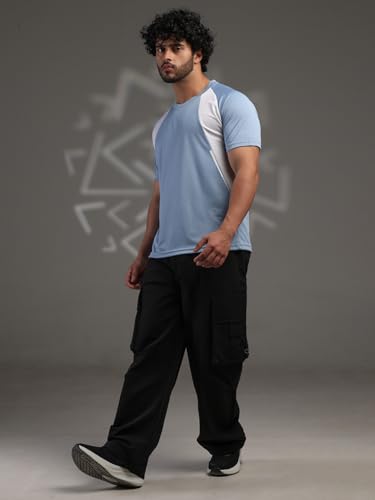 Image of CHKOKKO Gym Tshirt for Men Workout Regular Fit Sports Activewear Man Tshirts with Round Crew Neck and Half Sleeves for Yoga Running&Outdoor Activities