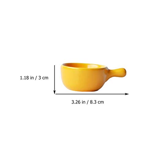 Hemoton Prato de Molho de CerÃ¢mica Com 3 PeÃ§as de Porcelana Multiuso Pratos de Tigela de Tempero P
