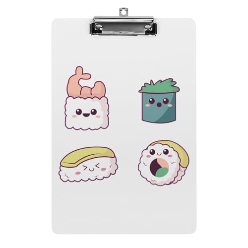 クリップボード A4 縦型 寿司 かわいい ファイルボード 壁掛け 画板 書きやすい お会計ボード て持ち運びやす 文書整理 文房具 会議パッド 事務用品 メモ 学校 家庭用バインダー