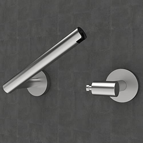 Image of RARXTR Brushed 2 Pack Toilet Paper Holder SUS304 Stainless Steel Double Post Pivoting Toilet Paper Roll Holder Wall Mounted Toilet Tissue Holder for Commercial Bathroom RV