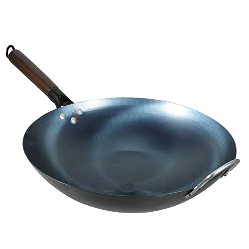 Wok tradicional grande de hierro Pretyzoom con fondo redondo miniatura 1