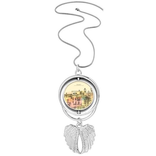 Collier ailes d'ange ville colorée de France le cadeau souvenir idéal