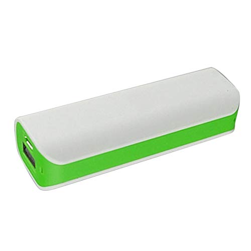 ZengBuks Power Bank Shell Soldadura Gratuita Puertos USB Power Bank Cargador de PCB Carcasa DIY Kits con batería 2600mAh 18650 - Verde