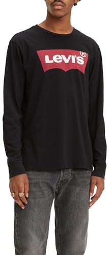 Levi's Herren Ls Graphic Tee B T-Shirt, Hm Ls Better Black, XXS