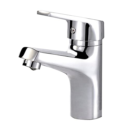 Robinet mitigeur argenté chromé pour salle de bains mitigeur laiton eau chaude froide