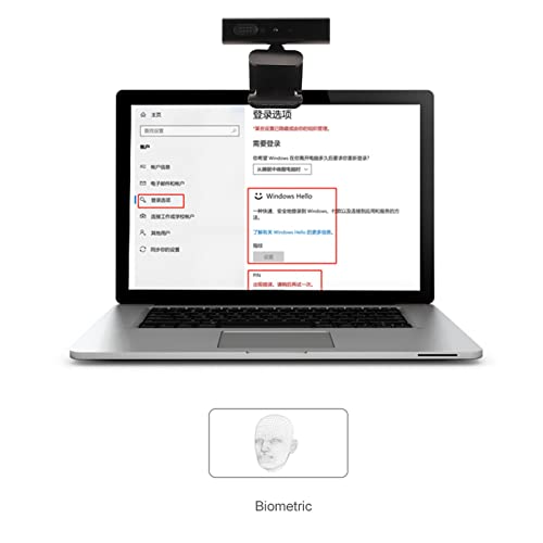 Webcam Empresarial 1080P, USB FHD Web Computer Face Camera Plug and Play para Laptop PC Desktop, Len