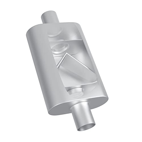 Image of Floshine Universal Mufflers Dual Chamber 2.5 inch inlet /2.5 inch outlet overall 17 inch Performance Automotive Muffler Exhaust FH8C25C25