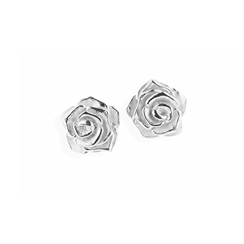 Preisvergleich Produktbild Drachenfels edle Rosen-Ohrstecker / Ohrstecker Set Silber 925 Sterling / Elegante Design Ohrringe für Damen in Rosenform