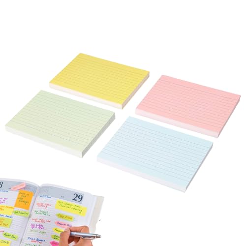 Bloques de notas 4x con hojas coloridas Bristol para mejorar la preparación de exámenes