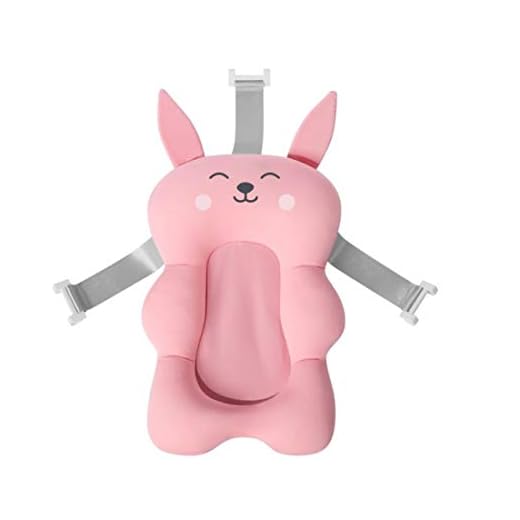 Almofada Flutuante para Banho Bóia de Banheira Alça Bebês Rosa