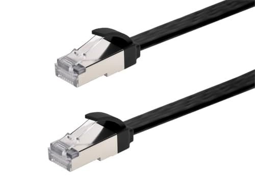 Câble Ethernet Cat6A RJ45 plat 3m Monoprice noir pour routeur et box internet