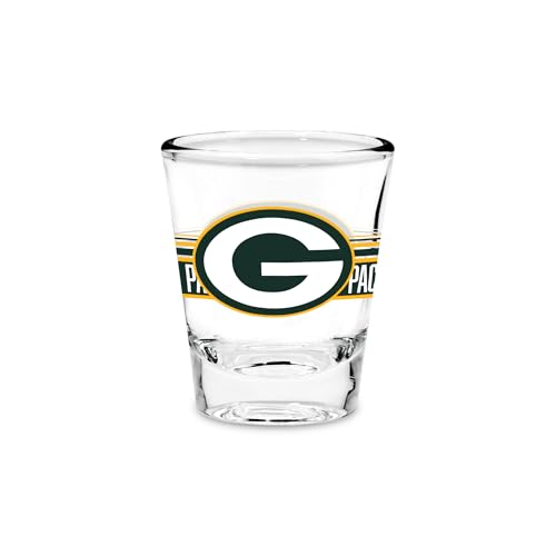Rico Industries NFL Football Green Bay Packers Standard 1.7oz Shot Glass Durable Barware for Game Day & Home Bars