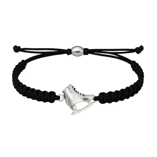 Image of Infinity Collection Figure Skating Charm Bracelet, Ice Skating Jewelry, Adjustable Skate Bracelet, Figure Skater Gift