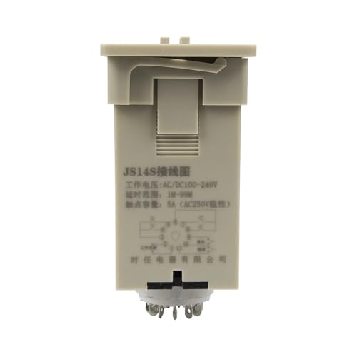 Relé de retardo de encendido JS14S-2 CA CC 100-240V temporizador regulable 3