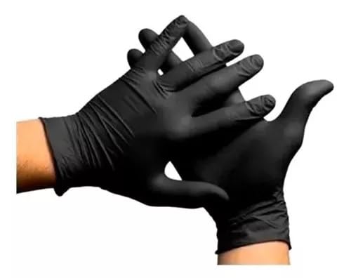 Luva Nitrilica Bompack Preta P C/100