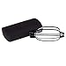 Produktbild Lesebrille Faltbar Klappbar Schwarz für Herren/Damen +1.5 Metallrahmen Kompakte Leichte Brillen Anti-Müdigkeit Presbyopische Optics Gläser mit Pocket Etui