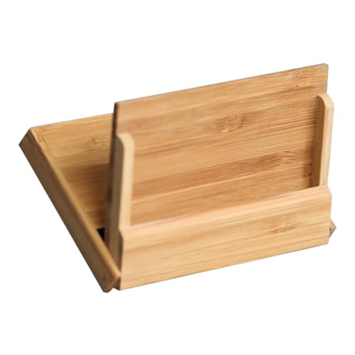 Boîte à cartes de visite en bois robuste avec support rigide compact