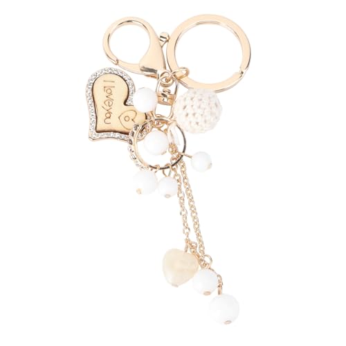 Veemoon 1 Pieza llavero corazones corazón hechizas auto largo Anillos de cadena clave anillo de la cadena de claves Heart Key Rings aleación