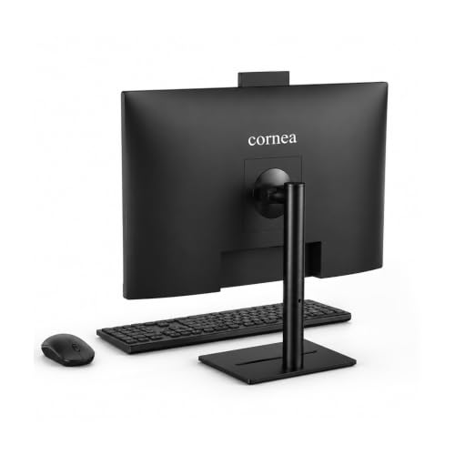 Image of Cornea 24 inch Full HD IPS All-in-One PC | i5, Windows 11 Pro, 8GB RAM, 256GB SSD | 75Hz, 5MP Pop-Up Camera, WiFi 6, Height Adjustable Stand for Home & Office