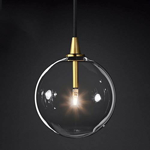 Transparent glass pendant light plafonnier créatif style minimaliste pour salon moderne