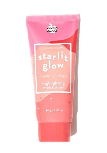 Peach Slices Shimmer+Calm Starlit Glow Strawberry+Collagen Highlighting Moisturizer-2.82oz