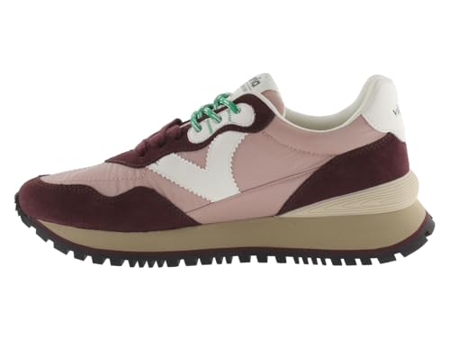 Baskets basses Victoria Viento en nylon et croûte de cuir pour femme