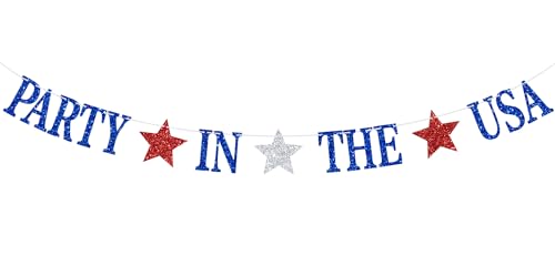 Party in the USA Banner, 4th of July/Indenpence Day, Happy Birthday America, Patriotic American...