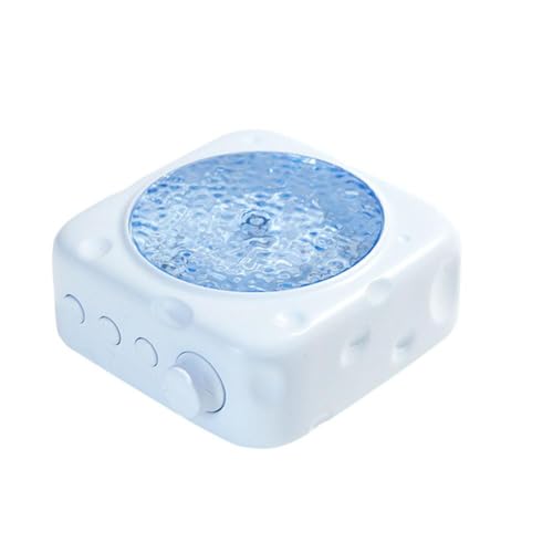 Waves - Reproductor de vinilo portátil con Bluetooth, altavoz vintage con altavoz, proyección de vinilo de agua, estado de ánimo, ondulado, queso, altavoces W9H5