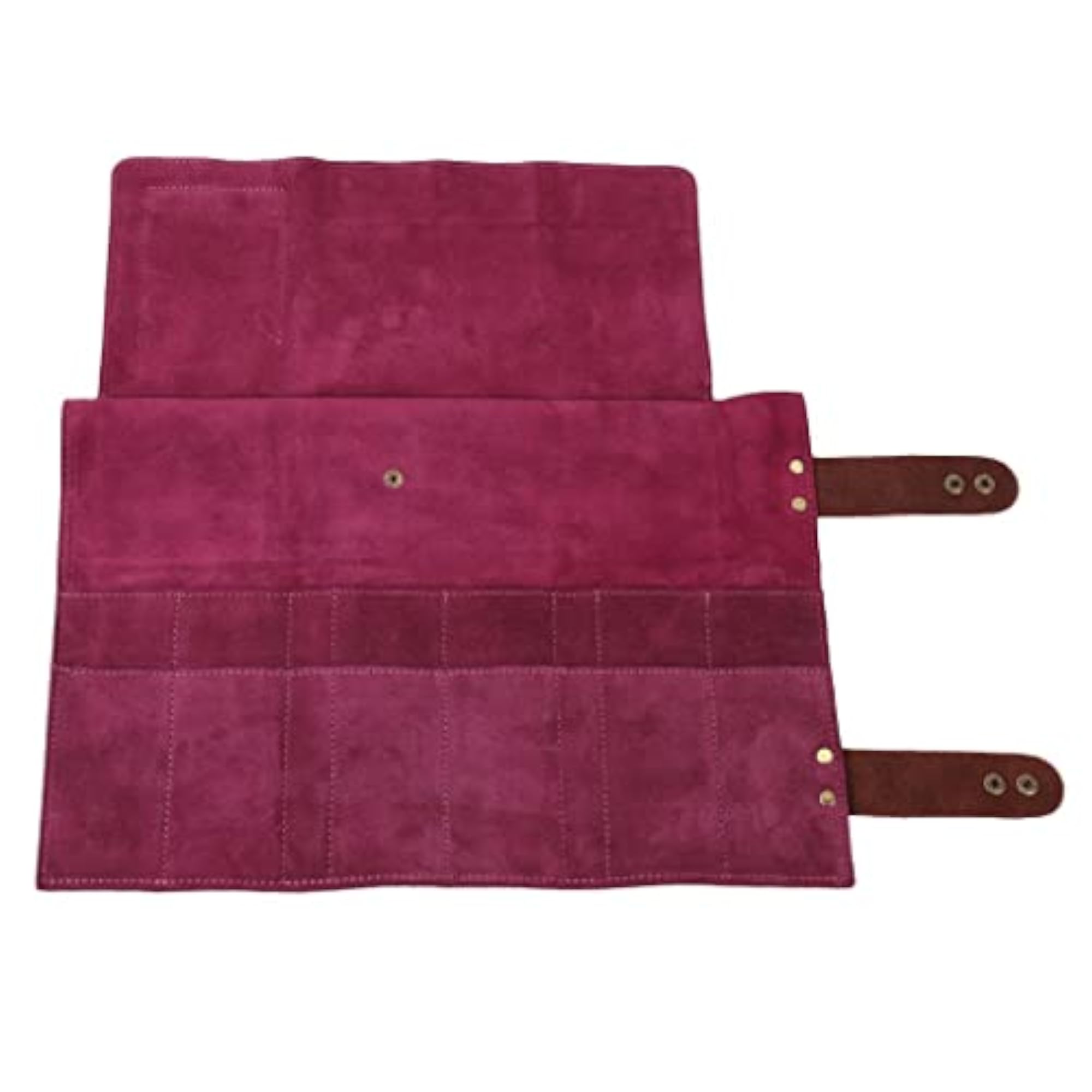 Leather Barber Tools Holder Pouch, Purple
