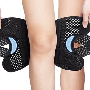 CAMBIVO 2 Pack Knee Braces For Knee Pain Women & Men, Knee Compressi