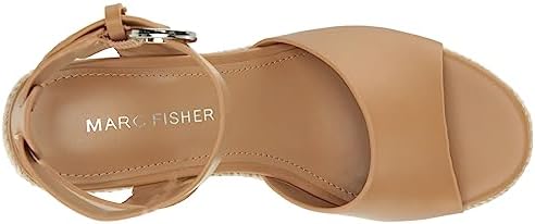 Marc Fisher Women's VETINA Wedge Sandal, TAN 210, 5.5 | Image 4