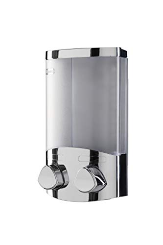 Croydex Wall Mounted Soap Dispenser, Chrome, 2x320ml
