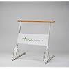 Booty Kicker – Home Fitness Exercise Barre, Folds Flat, Portable, Storable, Strong Angular Design for Pushing, Pulling, Balance & Ballet Exercises, wood, steel, nickle, Perfect for Barre Workouts