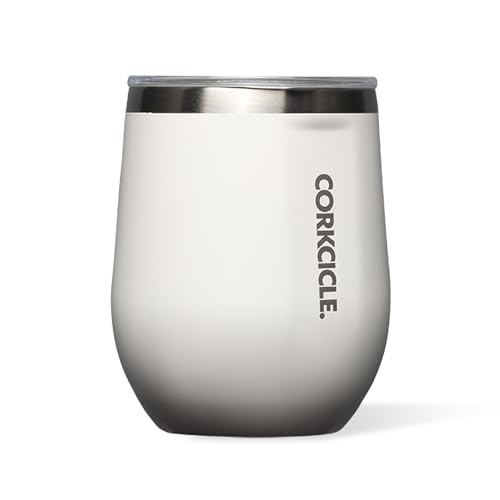 Corkcicle Stemless Wine Tumbler - Keeps Drinks Cold for 6 Hours - Triple-Insulated Stainless Steel - Non-Slip Base - Summer Drinkware Gift - Keeps Drinks Ice Cold - 12 oz - Oat Milk