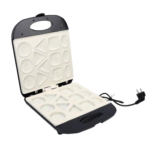 Haofy Macchina per Biscotti Elettrica 13 capacità di Biscotti Cottura Rapida con Distribuzione Uniforme del Calore Design Antiaderente per Dolci in Famiglia, Regali in, Feste (Spina europea)