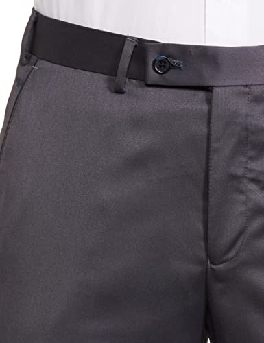 Image of Park Avenue Men Park Avenue Men's PLEATLESS SMART FIT Medium Grey Formal Trouser