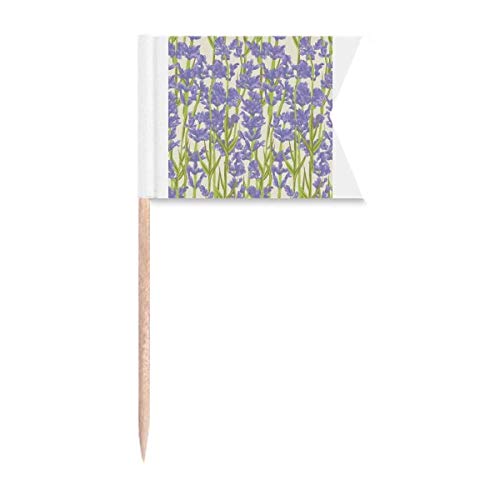 Cure-dents drapeaux lavande pour identifier les fromages et gâteaux - 2