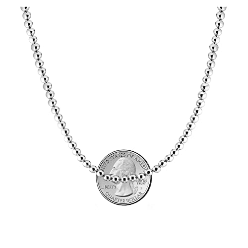 Savlano 925 Sterling Silver 4MM Handmade Bead Ball Strand Chain Necklace For Women - Made in Italy Comes With a Gift Box3
